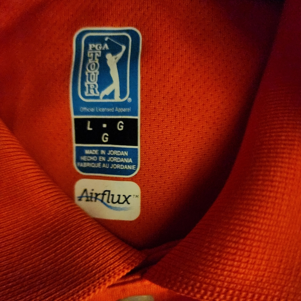 Airflux PGA new large orange Polo shirt - Picture 3 of 4